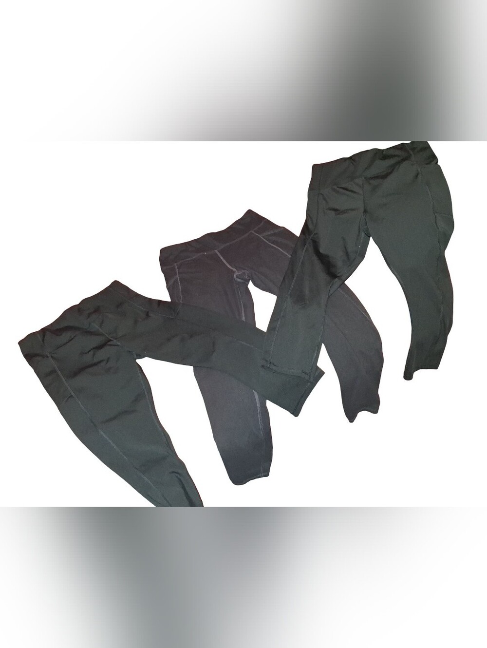 Clothes: Womens/Juniors AVIA Black Leggings Lot - Long & Capri (Large)